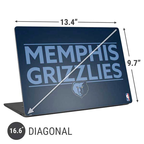 NBA Memphis Grizzlies Standard -  Blue Universal Laptop 16.6in (13.4 x 9.7in) Skin